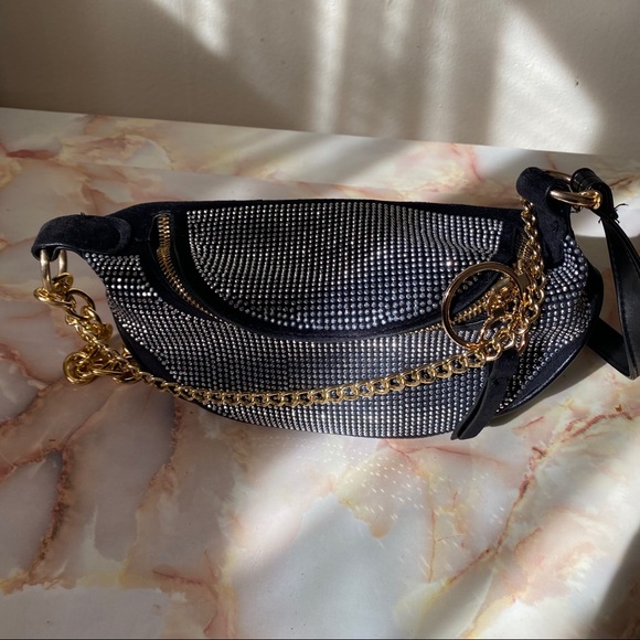Black Rhinestone Fanny Pack - Picture 3 of 11